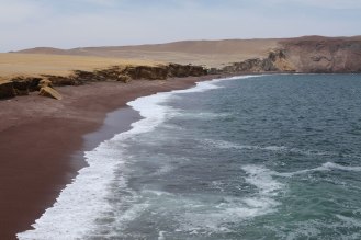 The red sand beach in La Reserva Nacional De Paracas. Photo: Alex Washburn